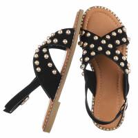 Damen Flache Sandalen - black