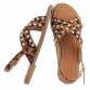Damen Flache Sandalen - leopard