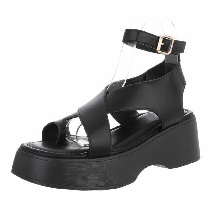 Damen Keilsandaletten - black