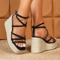 Damen Keilsandaletten - black