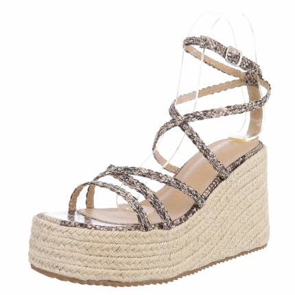 Damen Keilsandaletten - snake