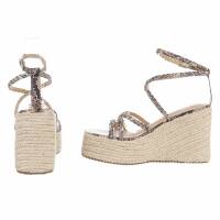 Damen Keilsandaletten - snake