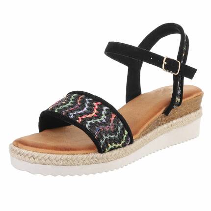 Damen Keilsandaletten - black