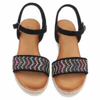 Damen Keilsandaletten - black