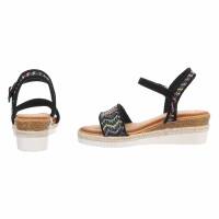 Damen Keilsandaletten - black