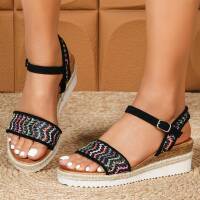 Damen Keilsandaletten - black