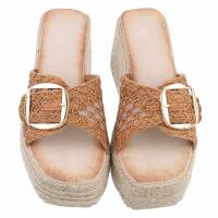 Damen Keilsandaletten - camel
