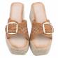 Damen Keilsandaletten - camel