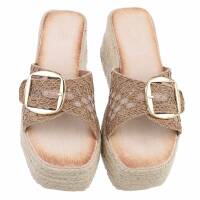 Damen Keilsandaletten - khaki