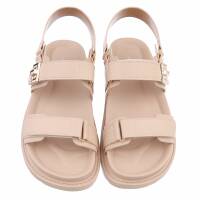 Damen Keilsandaletten - nude