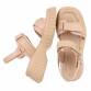 Damen Keilsandaletten - beige