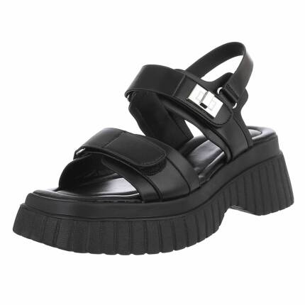 Damen Keilsandaletten - black