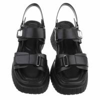 Damen Keilsandaletten - black