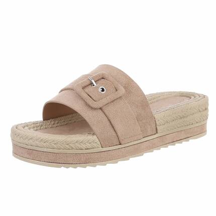 Damen Pantoletten - khaki