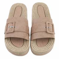 Damen Pantoletten - khaki