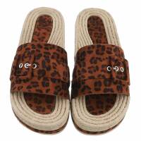 Damen Pantoletten - leopard