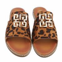 Damen Pantoletten - leopard