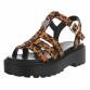 Damen Keilsandaletten - leopard