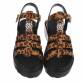 Damen Keilsandaletten - leopard