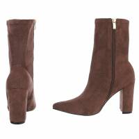 Damen High-Heel Stiefeletten - brown