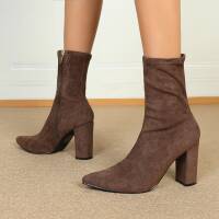 Damen High-Heel Stiefeletten - brown