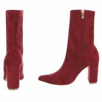 Damen High-Heel Stiefeletten - wine