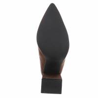 Damen High-Heel Stiefeletten - brown