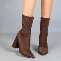 Damen High-Heel Stiefeletten - brown