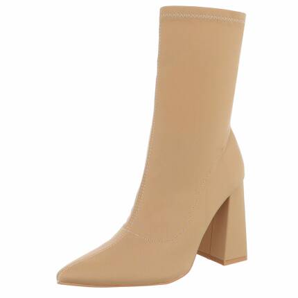 Damen High-Heel Stiefeletten - khaki