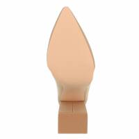 Damen High-Heel Stiefeletten - khaki