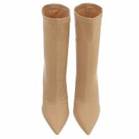 Damen High-Heel Stiefeletten - khaki