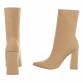 Damen High-Heel Stiefeletten - khaki