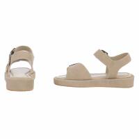 Damen Keilsandaletten - khaki