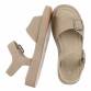 Damen Keilsandaletten - khaki