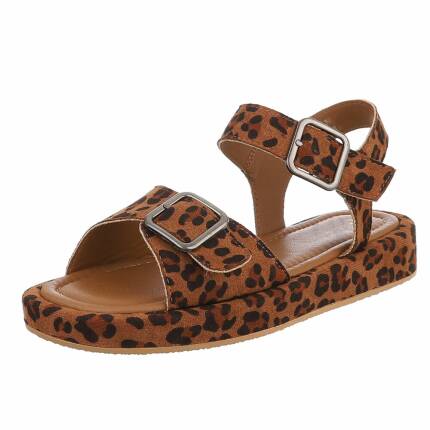 Damen Keilsandaletten - leopard