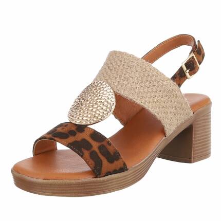 Damen Sandaletten - leopard