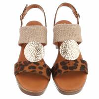 Damen Sandaletten - leopard