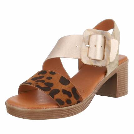 Damen Sandaletten - leopard