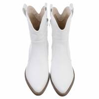 Damen Western- & Bikerboots - whitepu