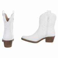 Damen Western- & Bikerboots - whitepu