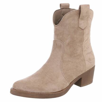 Damen Western- & Bikerboots - khakisuede