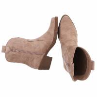 Damen Western- & Bikerboots - nudesuede