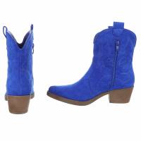 Damen Western- & Bikerboots - sapphirebluesuede