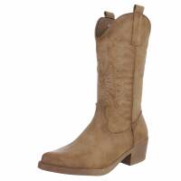 Damen Western- & Bikerboots - khakipu