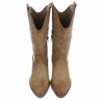 Damen Western- & Bikerboots - khakipu
