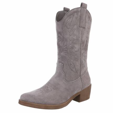 Damen Western- & Bikerboots - graysuede