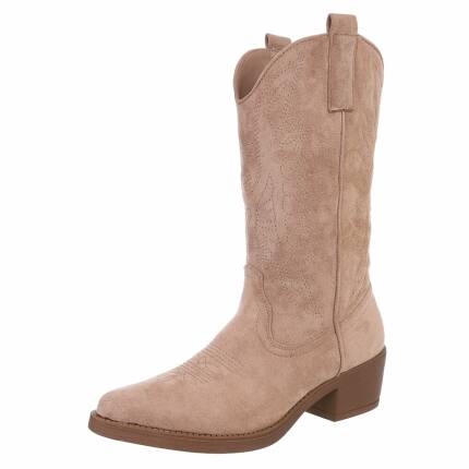 Damen Western- & Bikerboots - nudesuede
