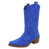 Damen Western- & Bikerboots - sapphirebluesuede