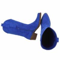 Damen Western- & Bikerboots - sapphirebluesuede