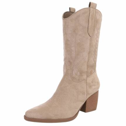 Damen Western- & Bikerboots - khakisuede